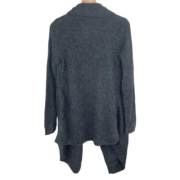Joe Fresh grey charcoal cascade open front flyaway cardigan extra small MSRP 39 - Picture 4 of 12